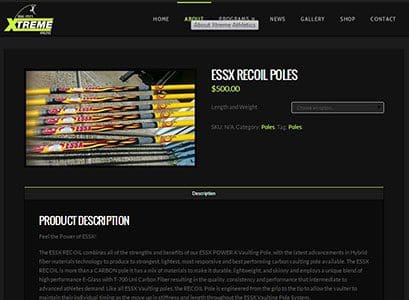 eCommerce website xtreme athletics kc